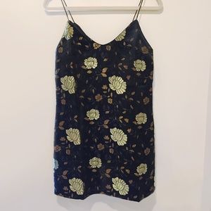 Black embroidered dress